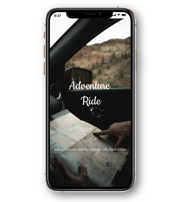 Adventure Ride splash screen displaying the app logo